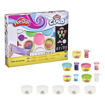 Play-Doh Mixing Studio Diy Kit For Kids 4 Years And Up, Mix Your Own Colors With Super Cloud And Scented Classic Modeling Compound, 10 Cans, 5 Mix-Ins, Non-Toxic