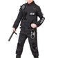 Fun Costumes Kids Swat Commander Costume Swat Team Costume For Boys, Black, Large