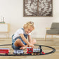 Wesprex Electric Train Set For Kids W/Headlight, Realistic Sound, Battery-Operated Classic Toy Train, 1 Locomotive, 2 Compartments, 10 Railway Tracks, Gift For Boys Girls Age 4 5 6 7 - Christmas