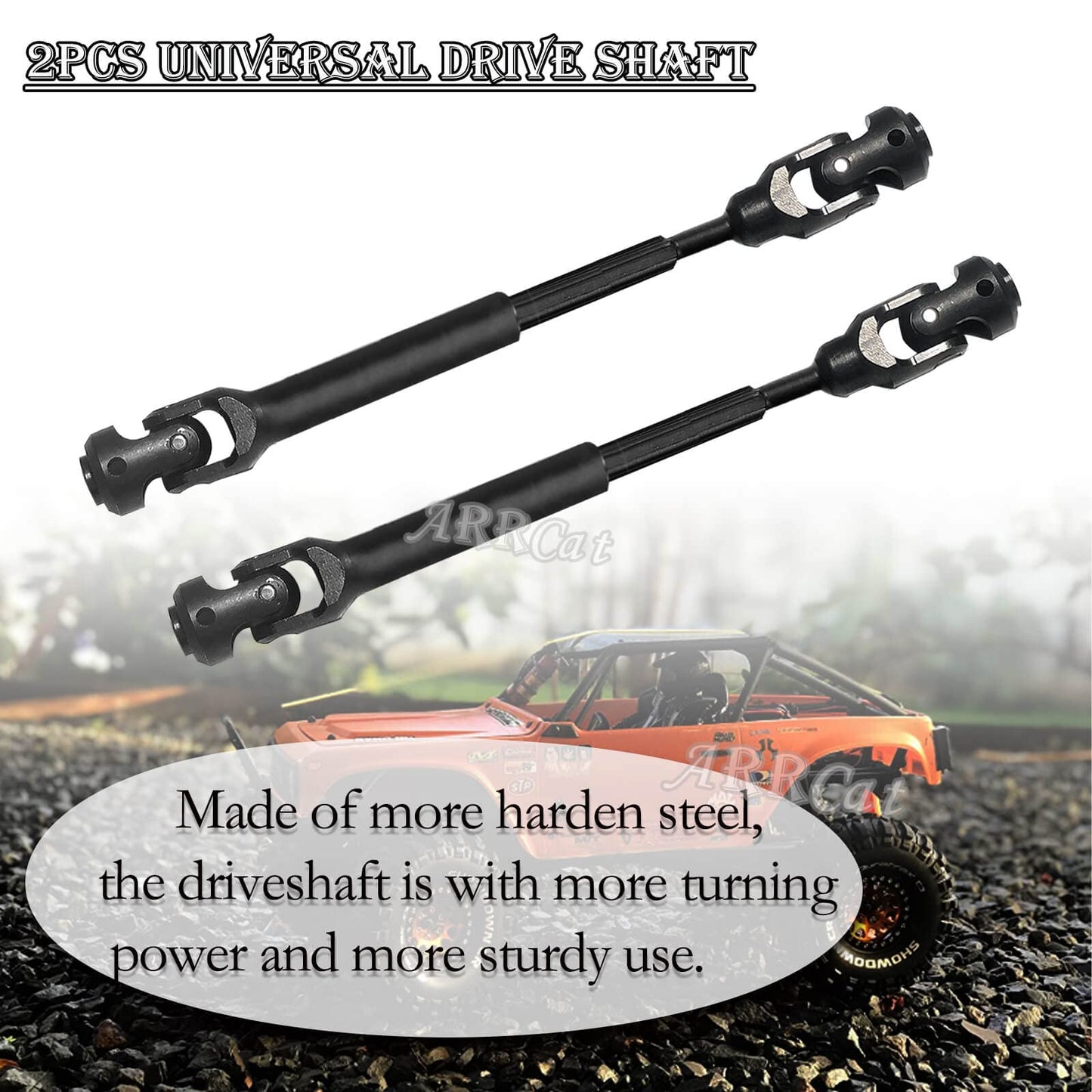 2pcs RC Drive Shaft 97-137mm for 1/10 SCX10,SCX10-II RTR,(97-137mm)