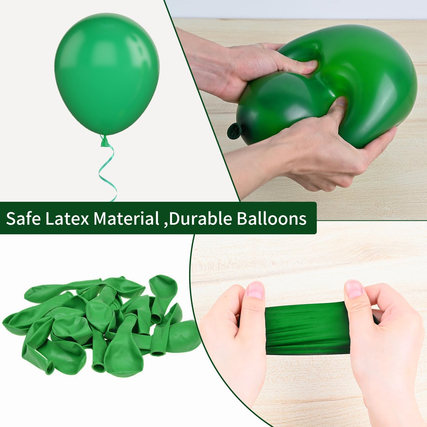 Green And Black Balloon Garland Kit, Black Balloon And Green Balloon, Dark Green Birthday Decorations With Dark Green Black Ball