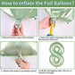 Biapian 40 Inch Sage Green Number 18 Balloons, Large Foil Number 1 & 8 Balloons With 18'' Cream Brown Heart Balloons For 18Th Ye