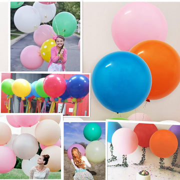 15Pcs Latex Big Balloons 24 Inch Assorted Large Balloons Giant Balloons For Wedding Baby Shower Valentine'S Day Birthday Party Decorations