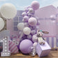 Owpfjg 130Pcs Pastel Purple Balloons Different Sizes 18 12 10 5 Inch For Balloon Garland Arch,Light Purple Latex Balloons For Bi