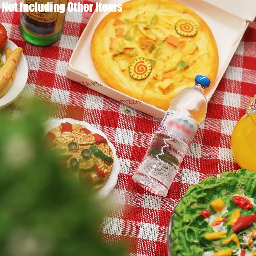 Odoria 1/12 Miniature Plastic Water Bottles 5Pcs Dollhouse Decoration Accessories