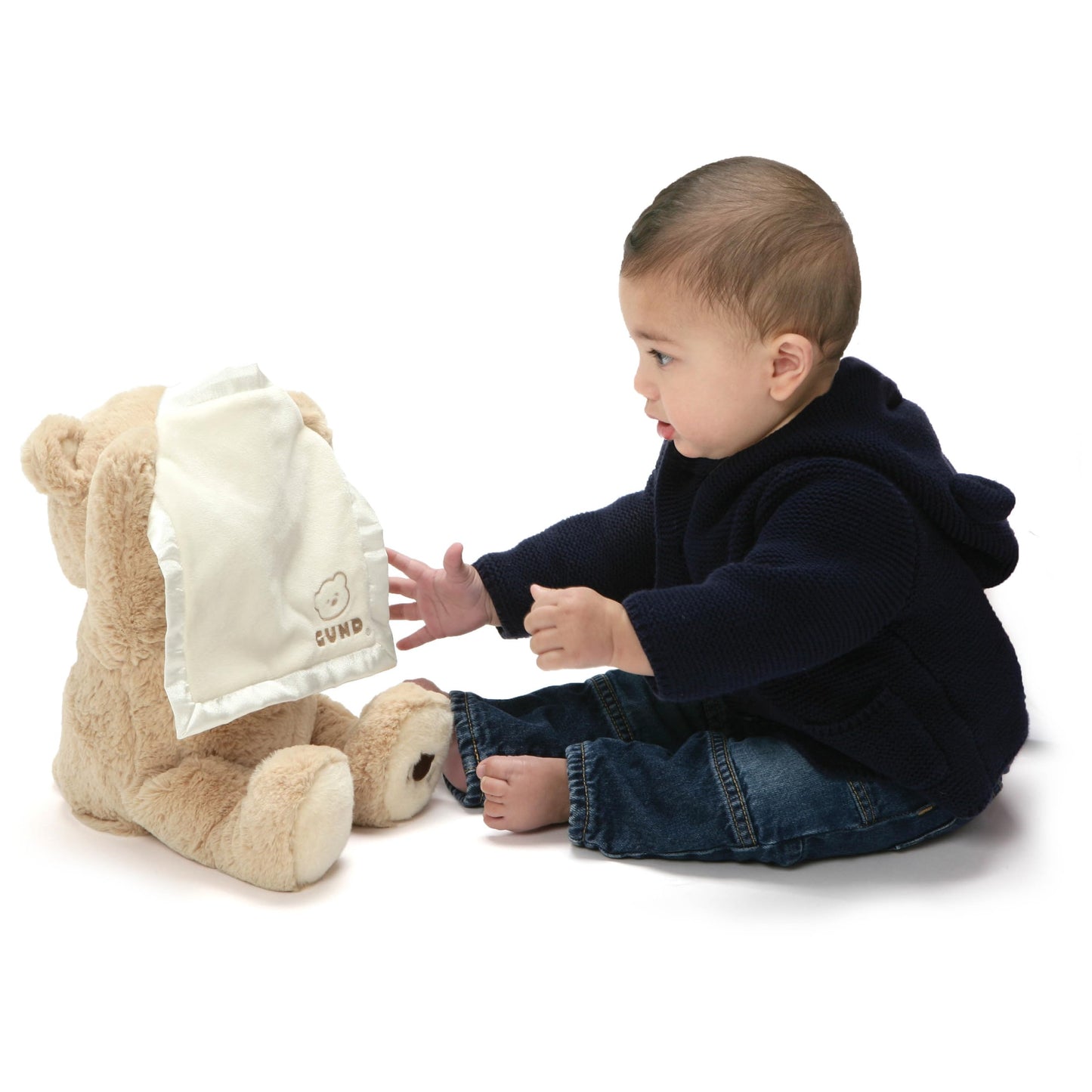 GUND Peek-A-Boo Teddy Bear Plush - Animated Stuffed Animal for Babies, 11.5", Multicolor, High Quality Materials, Model 6053525