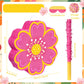 Aoriher Daisy Flower Piñata Set - Pink, Paper, Includes Blindfold & Bat, Perfect for Birthday, Baby Shower, Gender Reveal, Wedding