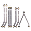 Injora High Clearance Chassis Links Set For Scx24 C10 Jlu Bronco Base Camp 4Runner Axial 1/24 Rc Crawler Car(Grey)