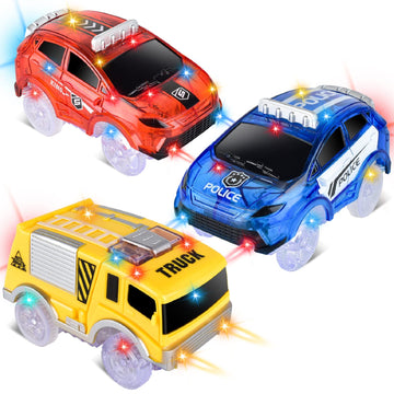 Track Cars Replacement Only Light Up Toy Cars With 5 Flashing Led Lights Toys Racing Car Track Accessories Compatible With Magic