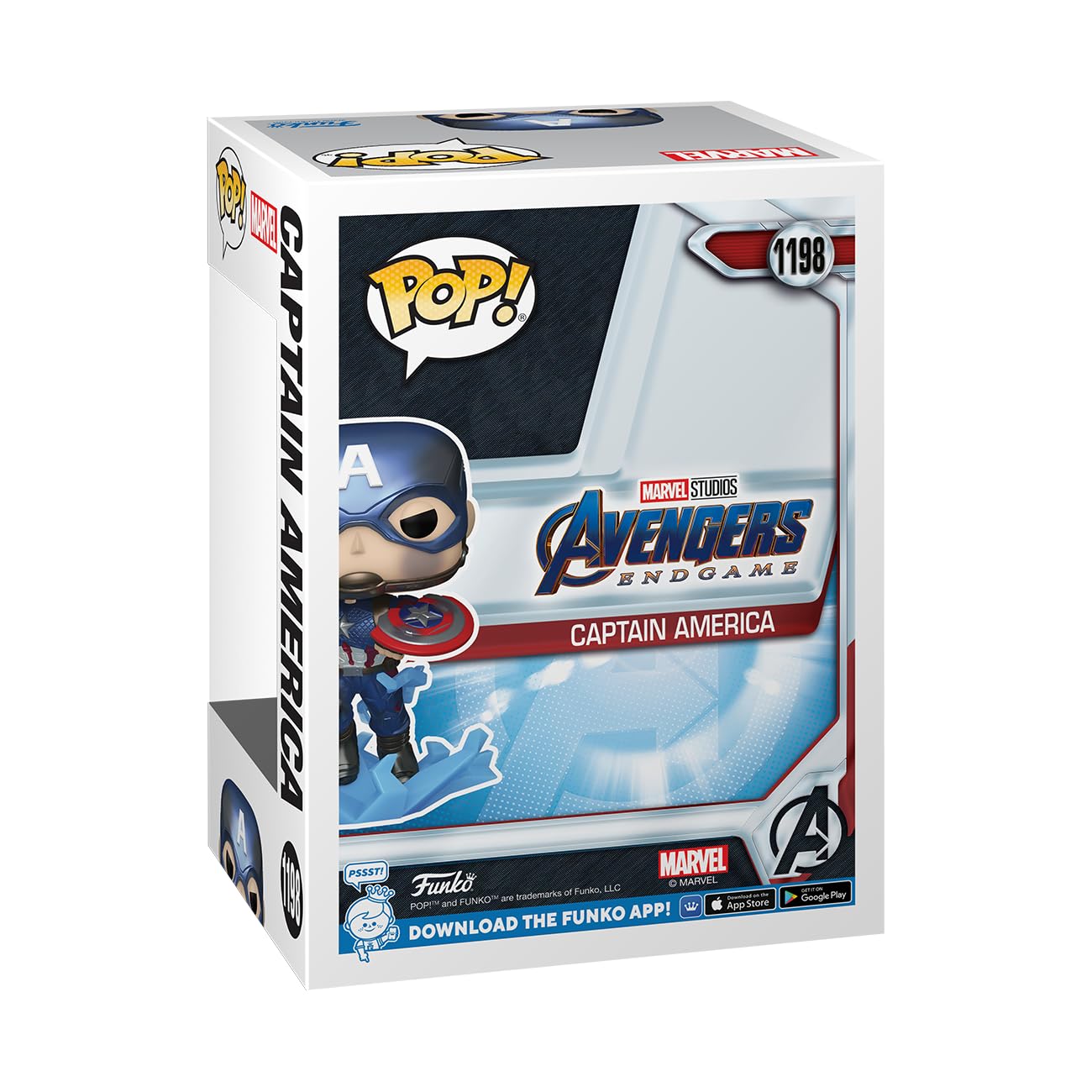 Funko POP! Marvel Captain America Glow in The Dark & Metallic with Broken Shield & Mjolnir - Model 68656, Multicolor Exclusive