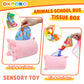 Okooko Tissue Box Toy For Baby 6 To 12 Months Soft Stuffed Sensory Toy Strengthen Pincer Grasp Montessori Early Educational Preschool Learning Toy For Newborn Baby Infant Toddler Kid