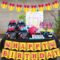 JOYMEMO Softball Themed Birthday Decorations for Girls, Happy Birthday Banner, Fast Pitch Garland Sports Player Party Supplies P