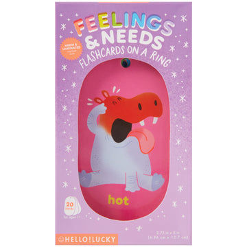 Hello!Lucky For C.R. Gibson: Feelings And Needs Flashcards On A Ring - 20 Educational Cards For Social Emotional Learning - For