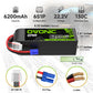OVONIC 6S LiPo Battery 6200mAh 22.2V 130C RC Battery with EC5 Connector