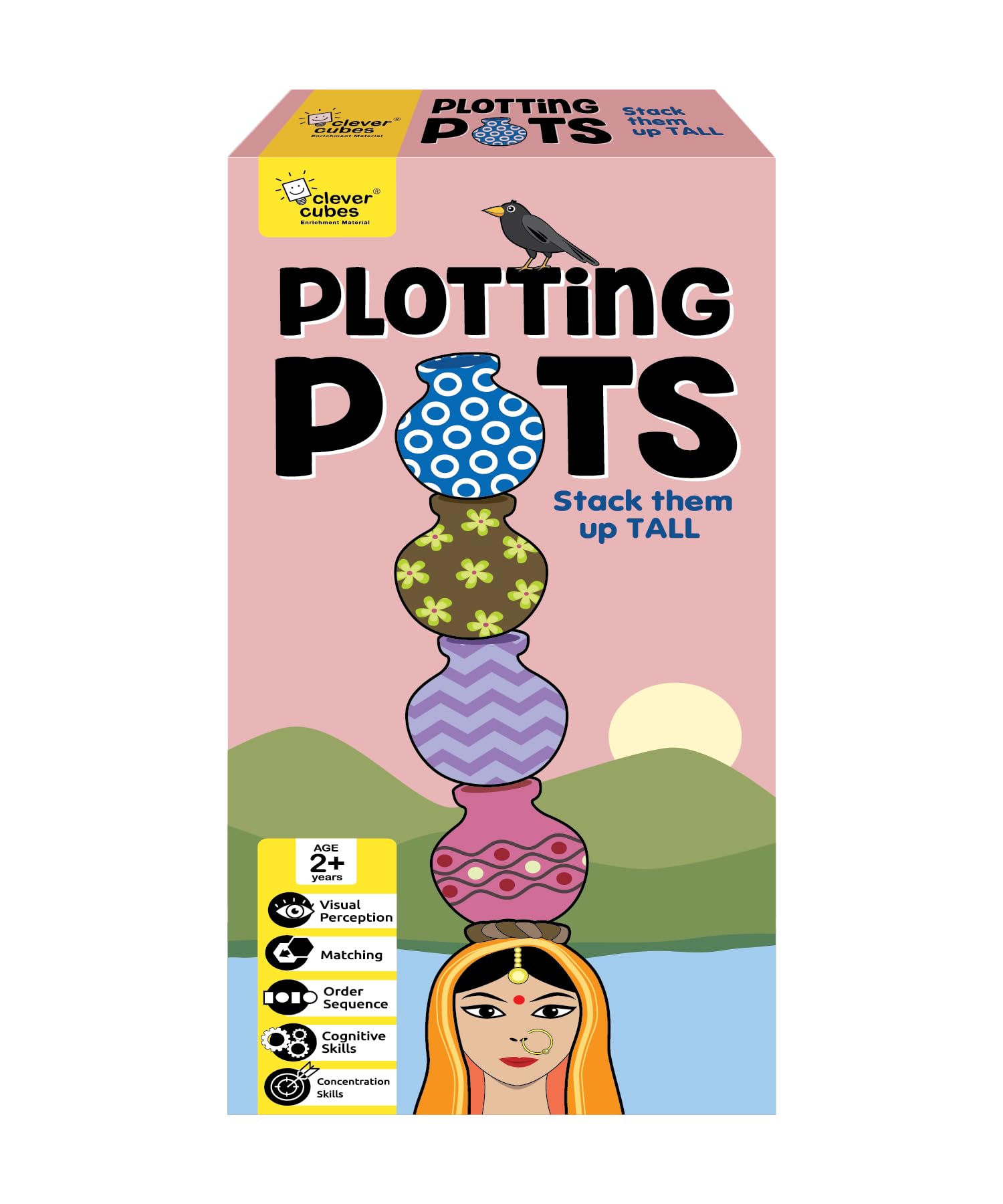 Clever Cubes Plotting Pots | Activity Toys | Creative Puzzles |For 2 3 4 Year Old Girls Boys| Early Learning Educational Games |