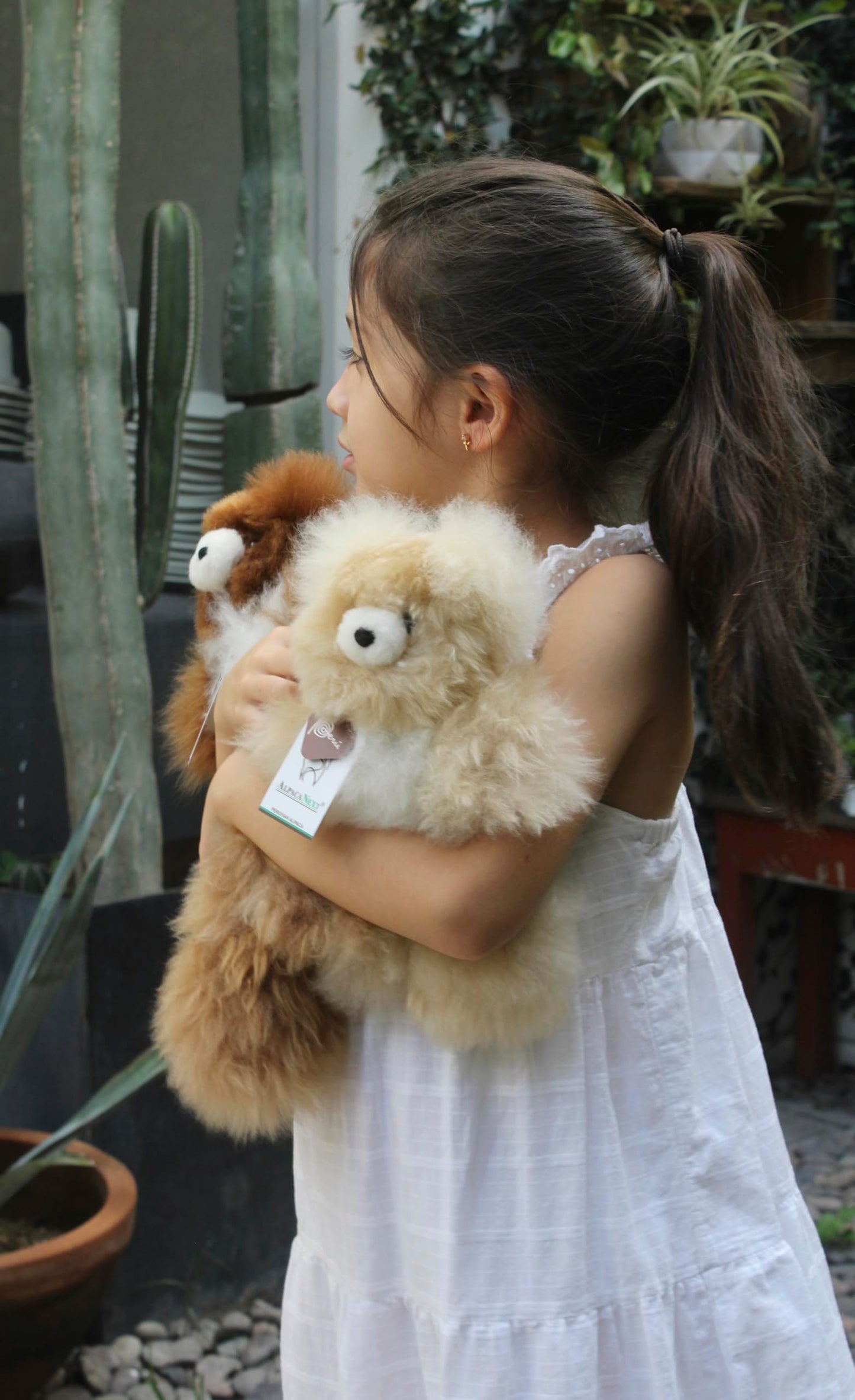 Alpaca Teddy Bear. Soft, Fluffy And Cuddly Stuffed Animal (Beige And White, 12 Inch)