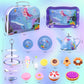Auney 45 PCS Tea Set Toys for Girls, Mermaid Tea Party Set Toy Pretend Play Gifts for Little Girls, Girls Toys Gifts for Tea Tim
