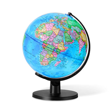 Gochange Globes For Kids, 10' Geography Educational Globe With Thickened Base - More Stable For Students & Teachers, 360° Spinning Globe For Age 6+ Children'S Educational Tools & Desk Decorations & Gifts