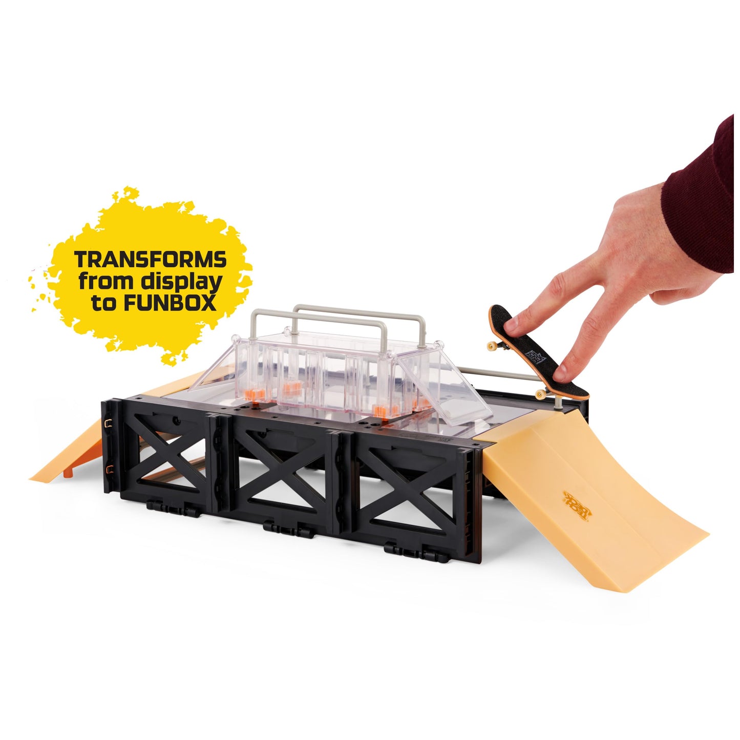 Tech Deck  Play and Display Transforming Ramp Set and Carrying Case with limited availability Fingerboard  Kids Toy for Ages 6 and up