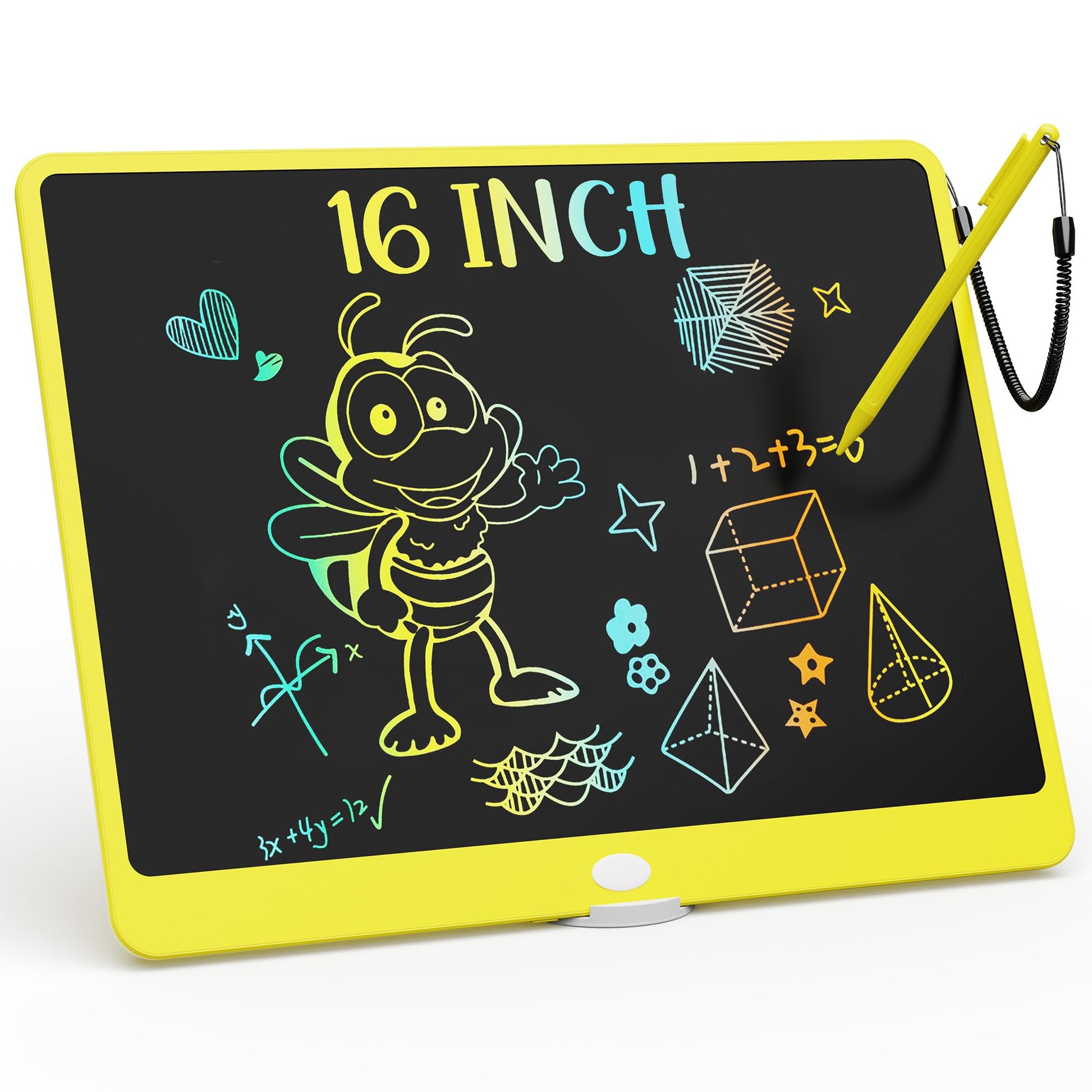 KOKODI LCD Writing Tablet, 16 Inch Colorful Toddler Doodle Board Drawing Tablet, Erasable Reusable Electronic Drawing Pads, Educ