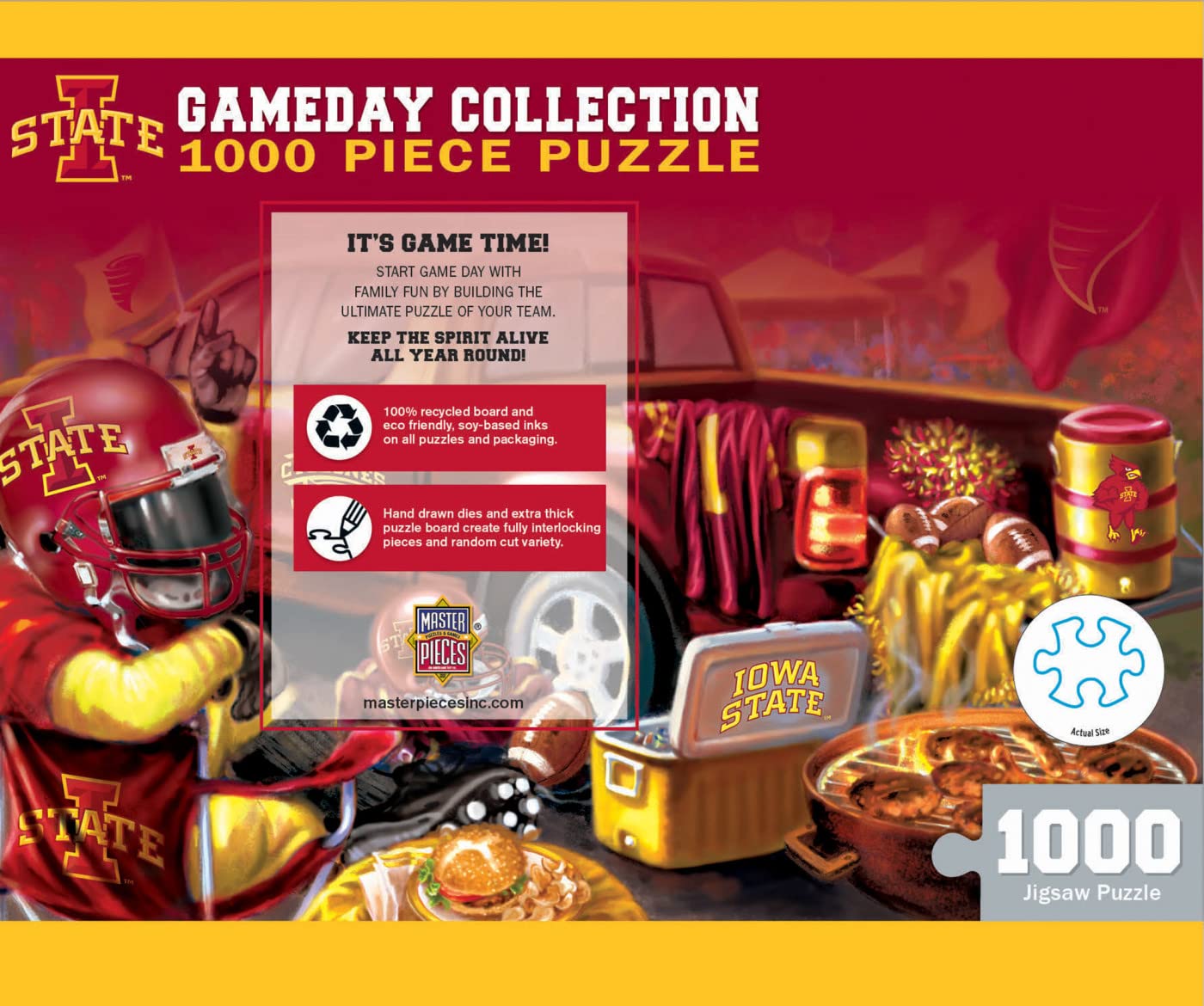 Masterpieces 1000 Piece Jigsaw Puzzle for mature-themeds - NCAA Iowa State Cyclones Gameday - 19.25x26.75