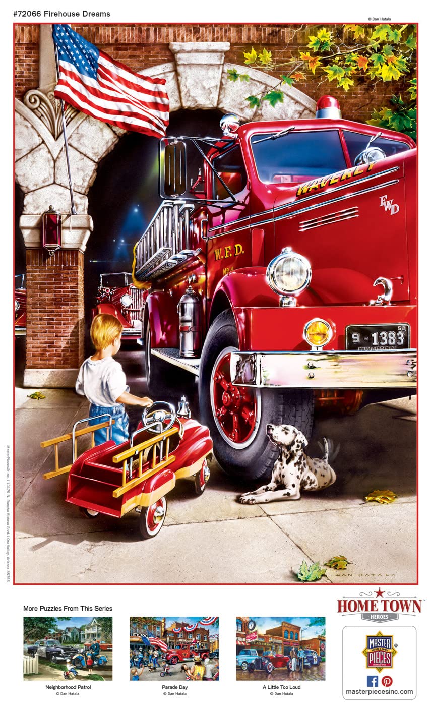 MasterPieces 1000 Piece Jigsaw Puzzle for Adults, Family, Or Youth - Firehouse Dreams - 19.25 x26.75