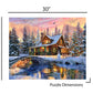 Springbok - Rocky Mountain Christmas - 1000 Piece Jigsaw Puzzle- Cabin In The Woods Nestled In The Mountains