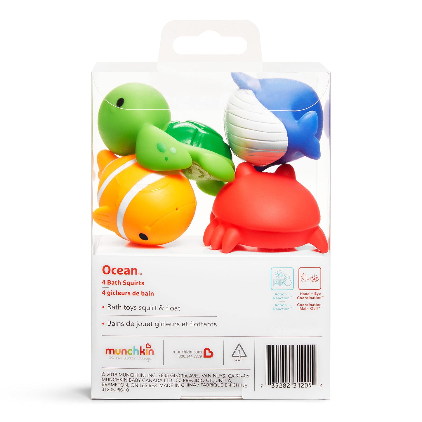 Munchkin® Ocean™ Squirts Baby Bath Toy, 4 Pack