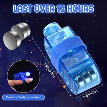 Riakrum 200 Pieces Finger Lights Finger Flashlights LED Lights Flashing Light up Rings Glow Sticks Glow in The Dark Bright for P