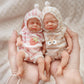 Mire & Mire Reborn Baby Dolls 6 Inch Mini Twin Silicone Baby Dolls With Clothes And Feeding Accessories, Realistic Reborn Dolls,