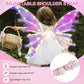 Electric Fairy Wings For Girls, Moving Butterfly Wings With Led Lights And Music, Light Up Fairy Wings For Kids/Dogs For Birthda