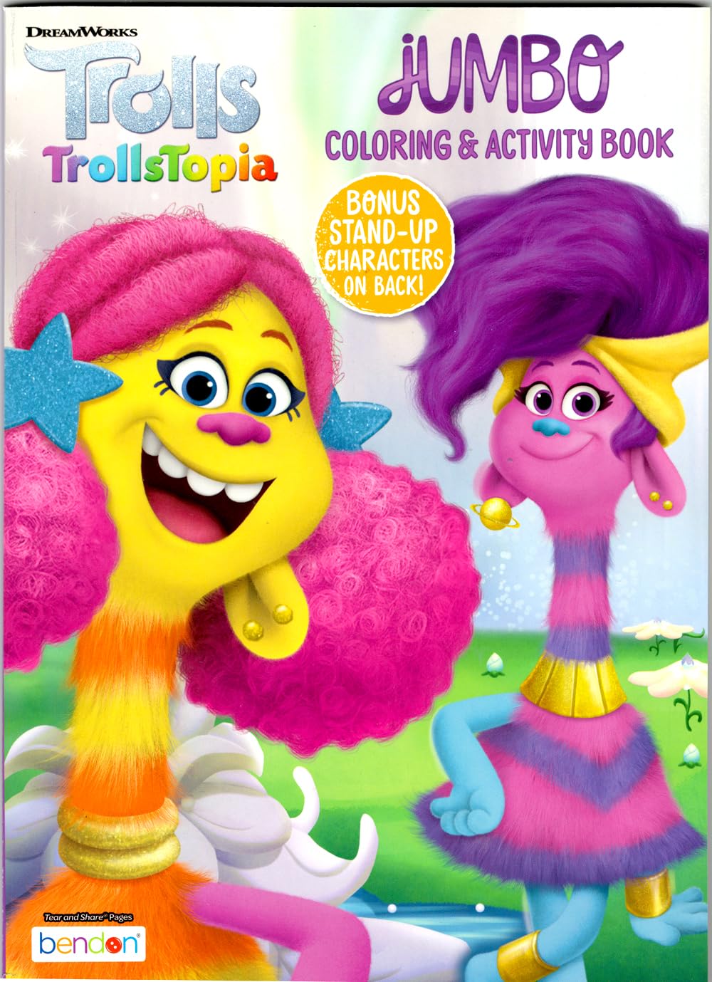 Trolls Coloring and Stickers Activity Book Bundle with Coloring Book, Trolls Activity Packs, Stickers, and More