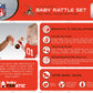 Babyfanatic Wood Rattle 2 Pack - Nfl Cleveland Browns - Officially Licensed Baby Toy Set