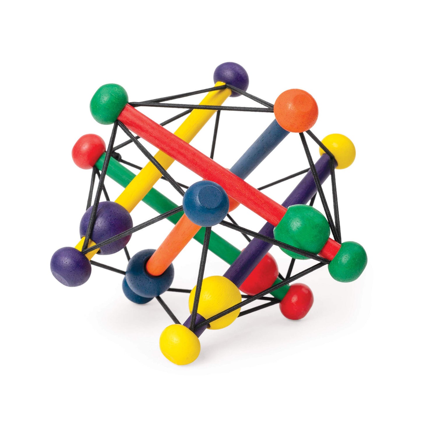 ボーネルンド Manhattan Toy Skwish Classic - Multicolor Wooden Rattle, Medium Size, Model 200980