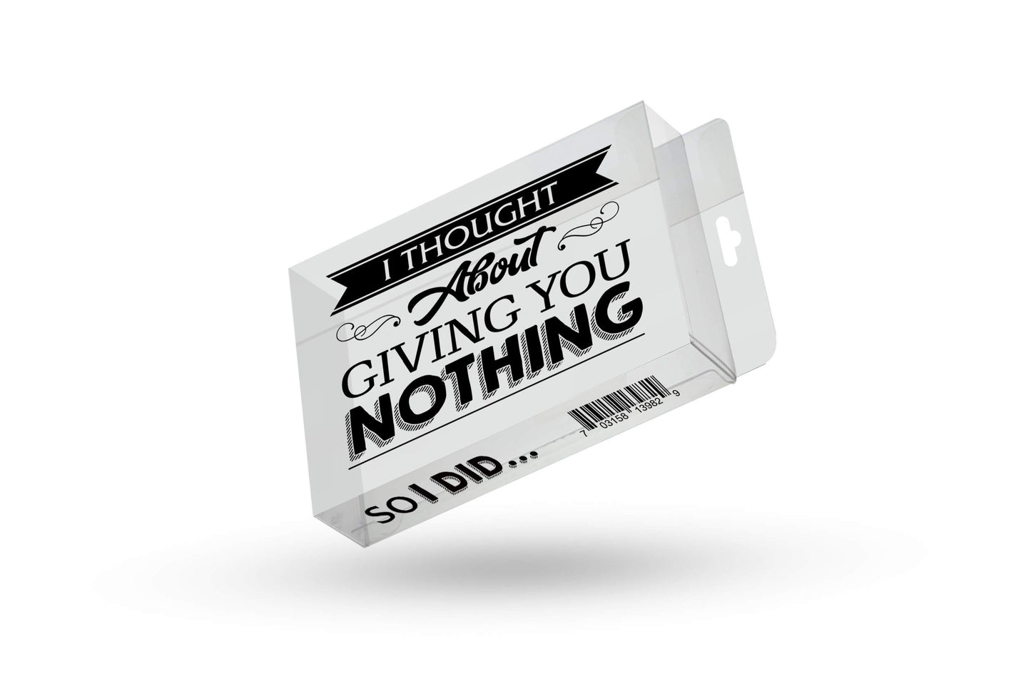 Giving You Nothing So I Did Prank Gift Box - Gag Gift for Friends Clear Gift Box Clean Humor Novelty Gags for Family Stocking Stuffers for Men