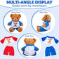 Civaner 2 Pack Blue And Pink Bear Clothes Outfit, Fit Most 12-16 Inch Bears Stuffed Animal Clothes Pajamas Plushie Clothes For S