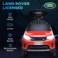 Qaba Land Rover Licensed 6V Ride on Push Car, 2 in 1 Sliding Car, Battery Powered Electric Car for Kids with Headlights Music Ho