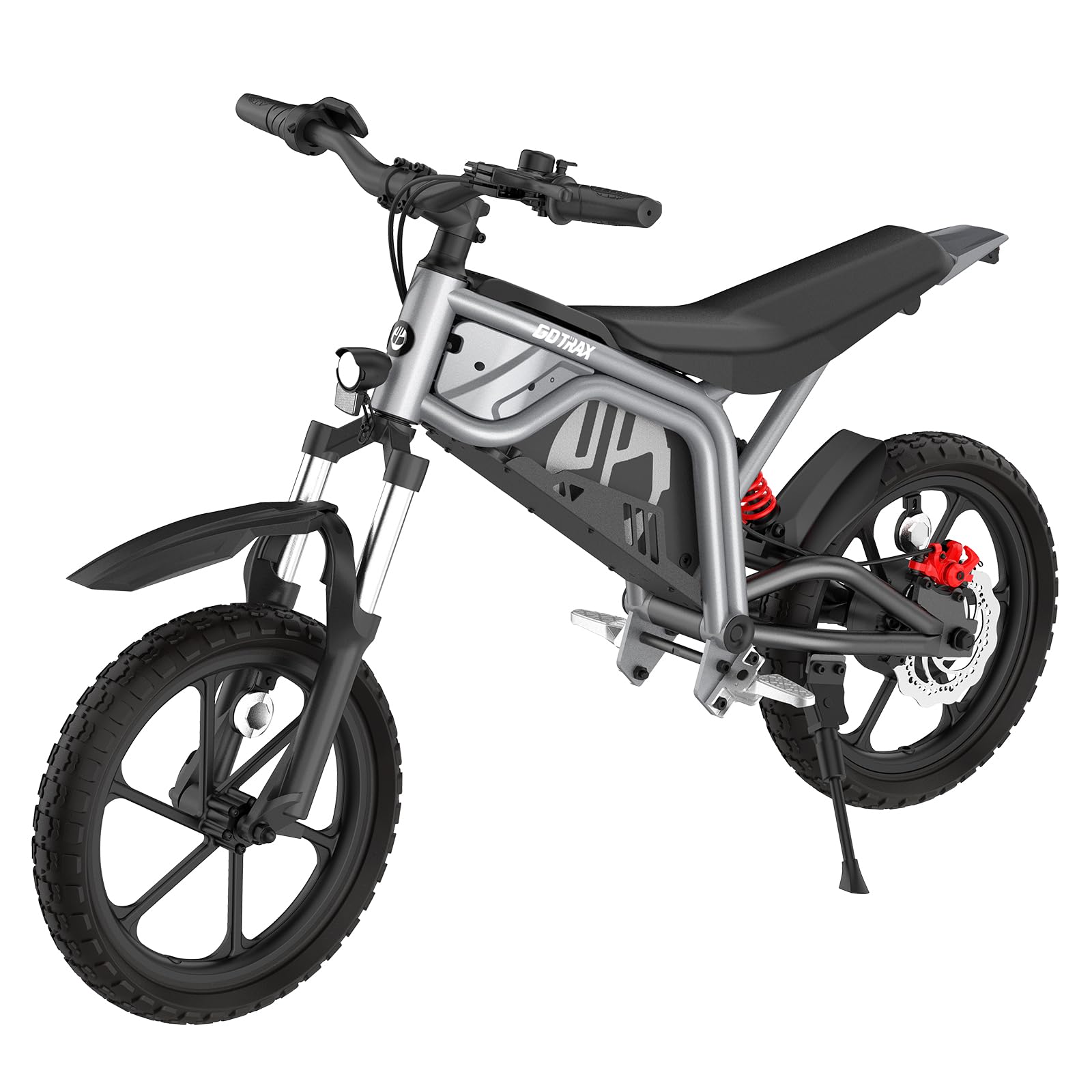 Gotrax Astra Electric Dirt Bike, 16'' Pneumatic Tires, Max 16 Mile And 15.5Mph Speed Power By 300W Brushless Motor, Dual Suspens