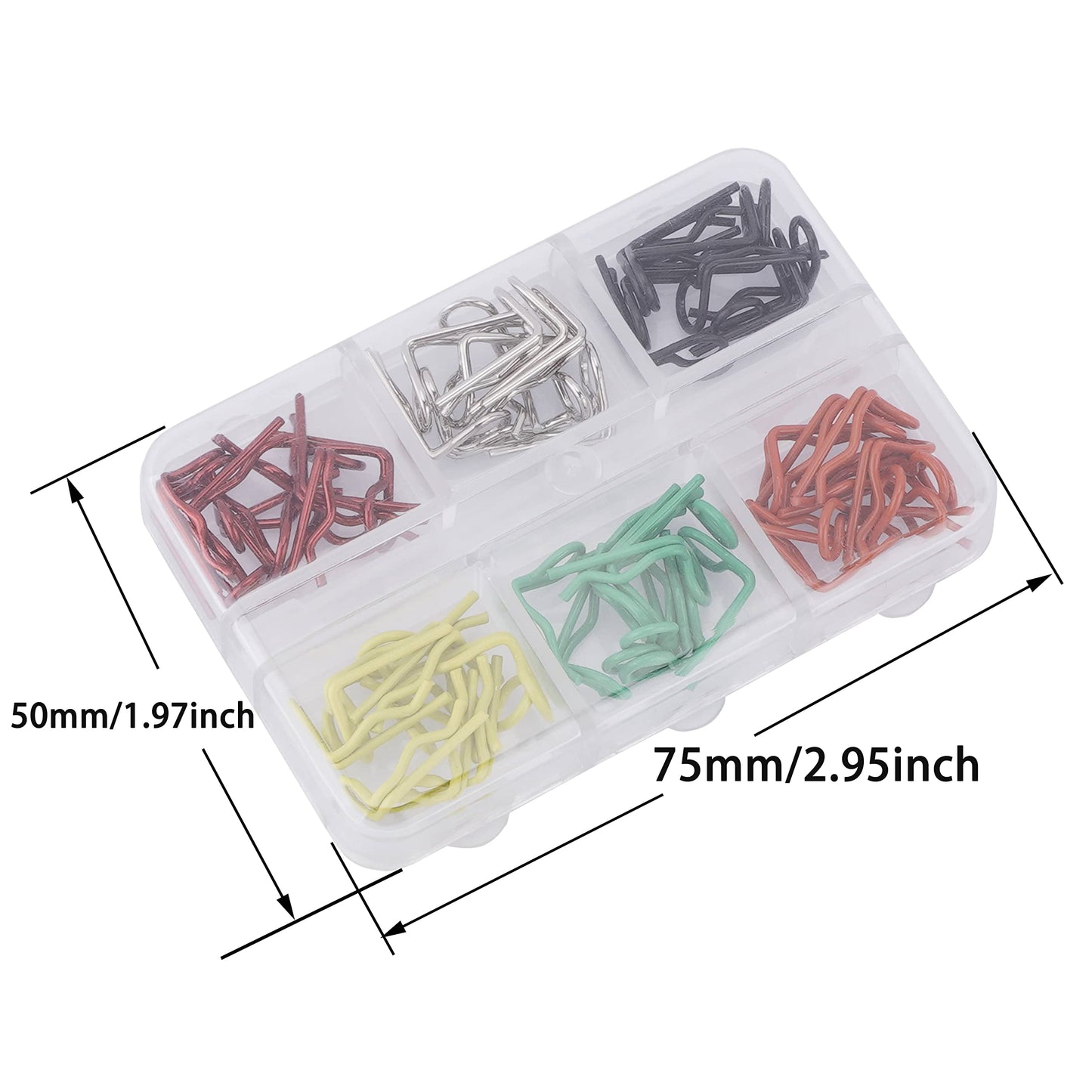 DJX 60PCS 90-Degree Angle Body Clips Bent Springy Pins for All 1/10 Traxxas SCX10II SCX10III 1/24 RC Crawler Car Axial SCX24 C10