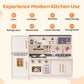 Joymor Kids Wooden Play Kitchen Sets, New Modern Children'S Wooden Toy Kitchen W/Refrigerators & Ample Play Kitchen Accessories,