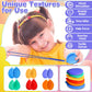 Qingler Fidget Toys Sensory Worry Stones With Lanyard Stocking Stuffers For Kids, 6 Pack Worry Stones For Autism Adhd Teens Anxi