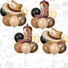Soulchen 4 Sets Cowboy Party Table Decorations, Western Cowboy Party Balloon Stand Kit for Table Centerpiece for First Rodeo Bac
