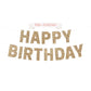 Perfect Occasion Gold Glitter Happy Birthday Pre-Strung Banner - 8 Ft Strands Cardstock - Party Decorations & Decor