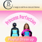 Cokos Box Girls Coronation Dress Costume Cape Gloves Tiara Crown Accessories Kids Set (Blue, 6 Years)