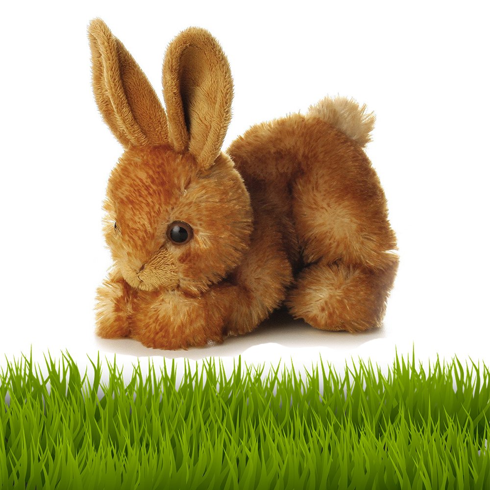Aurora® Mini Flopsie™ Bitty Bunny™ Stuffed Animal - Brown 8 Inches - Soft Polyester, Small Size, Playful Design, Model 31182