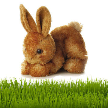 Aurora® Mini Flopsie™ Bitty Bunny™ Stuffed Animal - Brown 8 Inches - Soft Polyester, Small Size, Playful Design, Model 31182