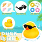 Marsui 48 Pcs Mini Rubber Ducks Summer Beach Funny Rubber Ducky Bathtub Shower Ducks for Baby Shower Swimming Pool Toys