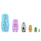 Yoption 6Pcs Russian Nesting Dolls Handmade Wooden Animal Matryoshka Dolls Set For Kids Christmas Birthday Wishing Gift (Blue El