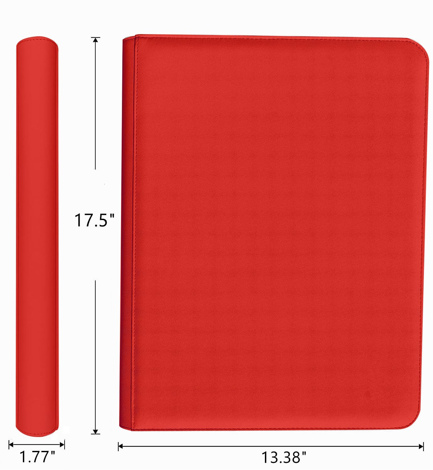 16 Pocket Card Binder  1000+ enhanced Zip Trading Card Binder  Double Sided Pocket Card Binder Album  Ringless Card Folder for MTG  TCG  Sports Card (Red  16Pockets)