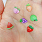 100Pcs Mini Fruit Decor For Dollhouse Resin Tiny Fruits For Crafts Micro Miniature Fruit For Fairy Garden Dollhouse Micro Landsc